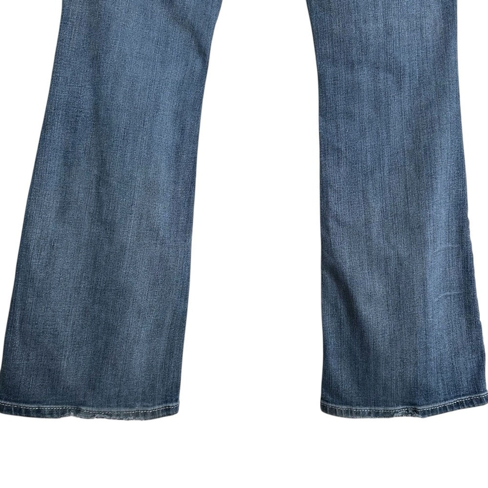 MISS ME Mid Rise Bootcut Jeans 31 Fleur De Lis‎ Pockets Y2K Western Glam Denim - Picture 10 of 16